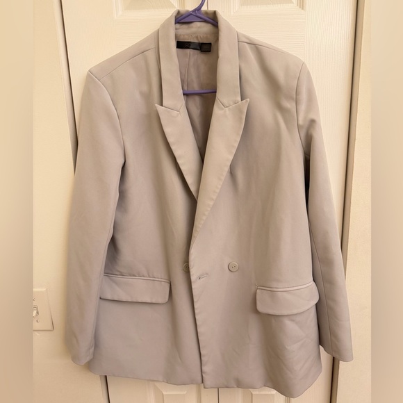 RDI Jackets & Blazers - Light Gray Double-Breasted Blazer